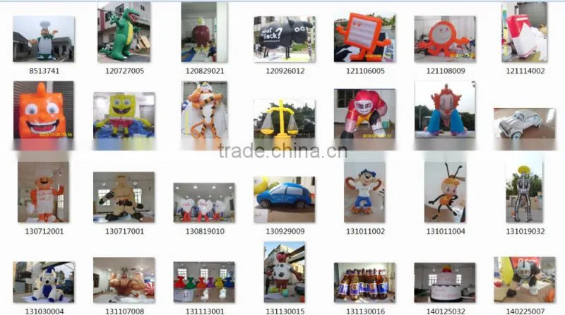 Custom make inflatable heart balloon, inflatable moving cartoon character balloon