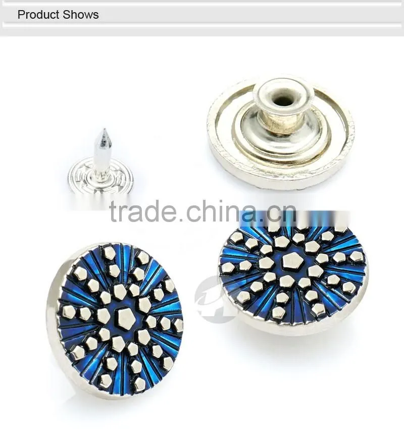 Zinc Alloy Remove Custom Metal Jacket Buttons