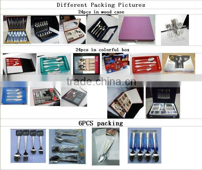 24pcs cutlery sets in PVC box packing to be made in Jieyang factory directly with low price