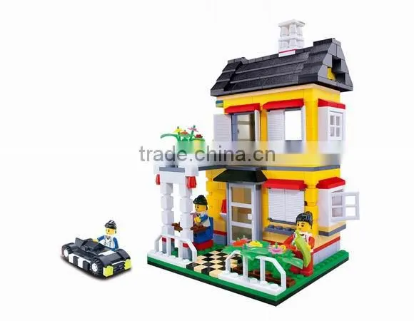 Villa building block toy plastic connecting blocks