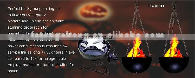 Wedding decoration hanging lamps flame effect, fabric flame lamp