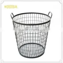 Industrial Style black Wire Metal Storage Crate Vintage Basket Shop Display