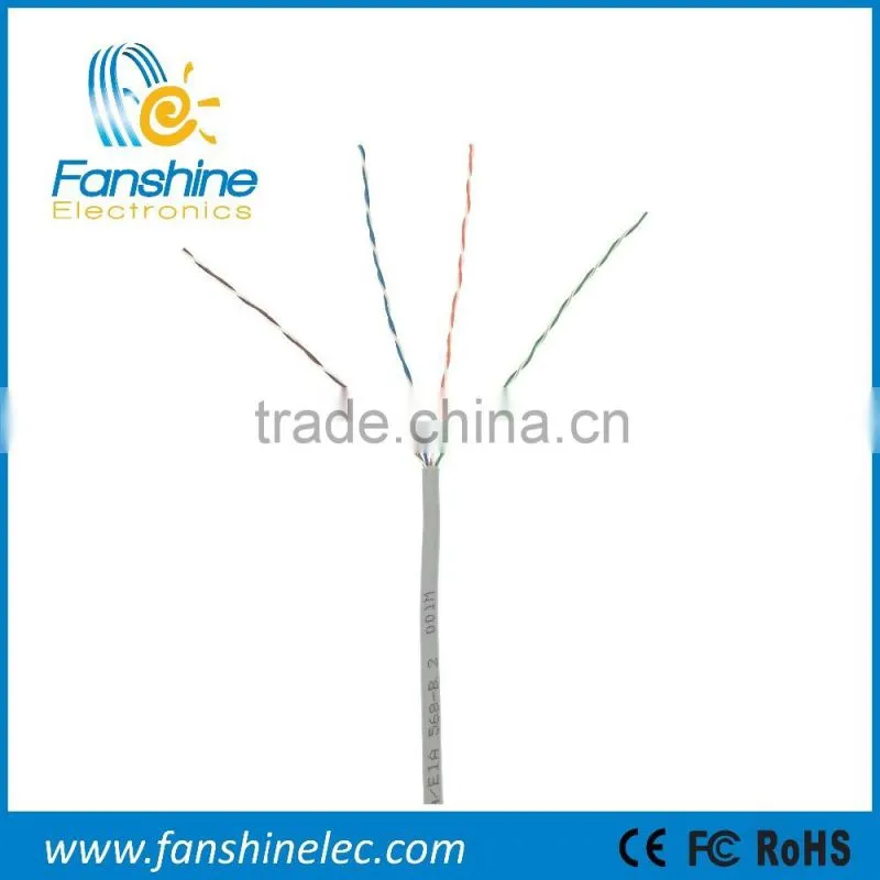 Fanshine 1000ft Cat5e Bare Copper Network Lan Cable 0.5mm CCA 4 Paris