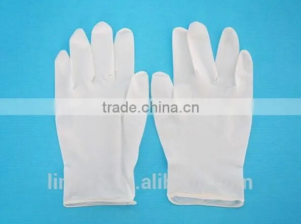 Hot sell! high quality latex examination gloves, disposable gloves, latex gloves, powder latex glove