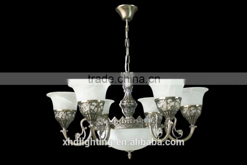 Large bronze Chandelier Coozen wrought iron Retro rustic lighting fixture