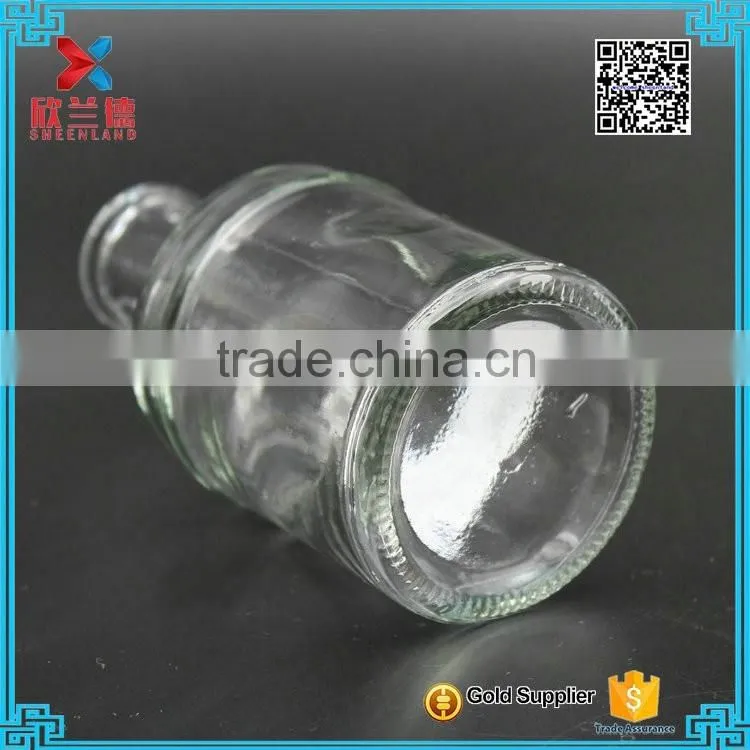 wholesale 200ml decorative round glass wine bottle