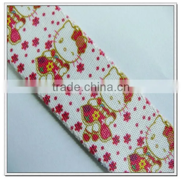 1.5 inch wide custom double side printed polyester webbing band