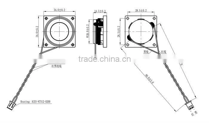 34mm 8ohm 1W micro internal speakers for laptop