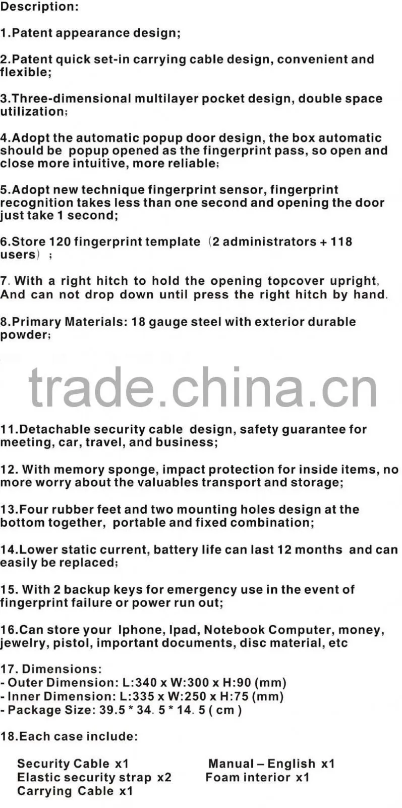 Wholesale- MS550 Micro Vault biometric fingerprint Car gun pistol mini A4 Document File storage steel safe box / Gun Vault