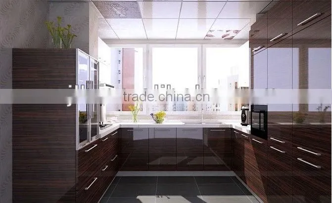 high gloss white color acrylic kitchen cabinet doors