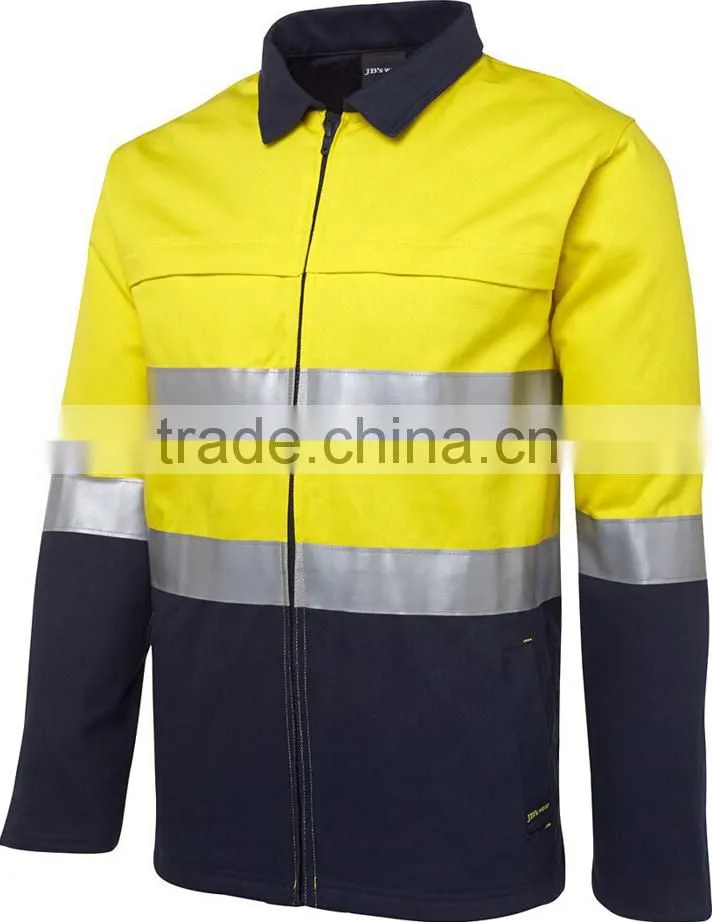 Long Sleeves Polo With high visibility Reflective tapes Contrast Color