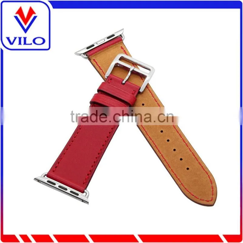 Genuine Leather Single Tour Smart Wrist Watch Band Replacement With Adapter Metal Clasp for Apple Watch iWatch All Models