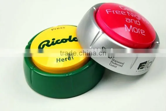 Customized voice recordable sound button box,voice button