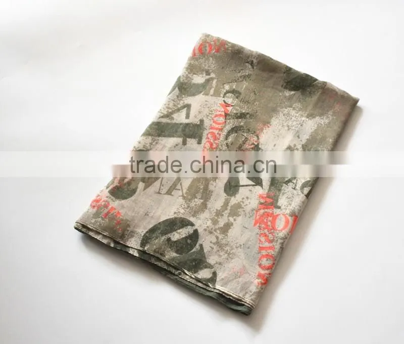 Customized cotton material printed neck wear tube scarf