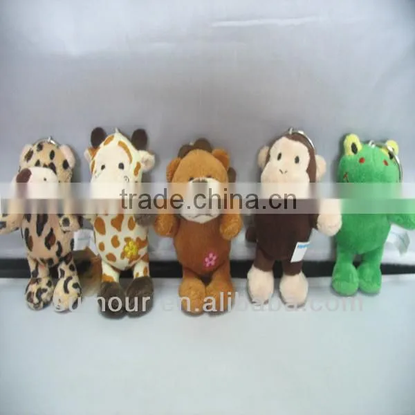 Assorted Stuffed Animals Plush Keychain, Plush Animal Keychain For Promotion