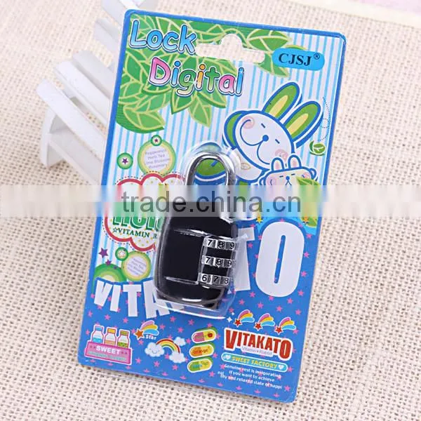 2015 wholesale price factory direct zinc alloy combination locks travel suitcase padlocks