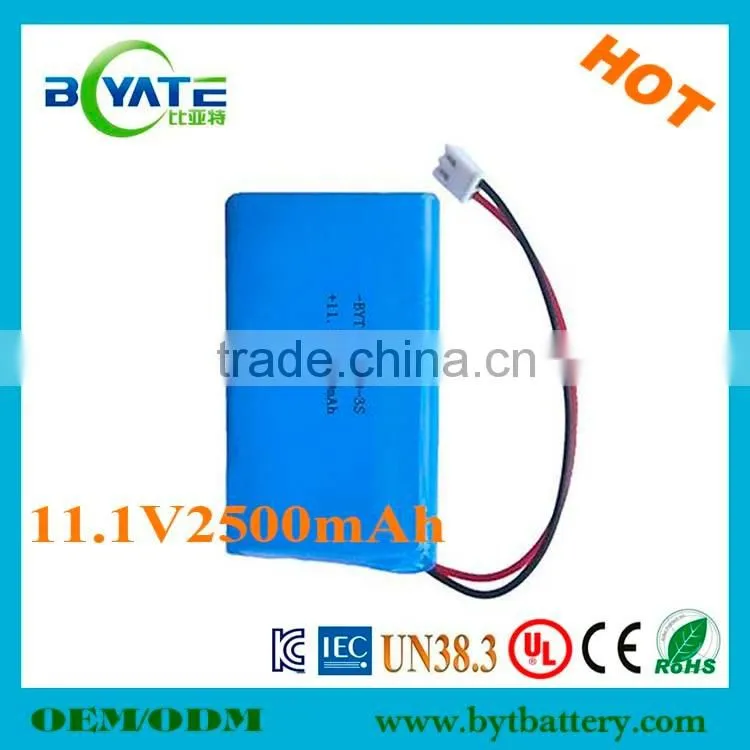 11.1v 2500mah li-ion rechargeable pos battery/medicial battery