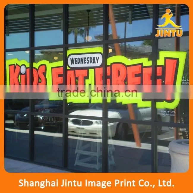 Indoor vinyl shop window graphics sticker for promotion
