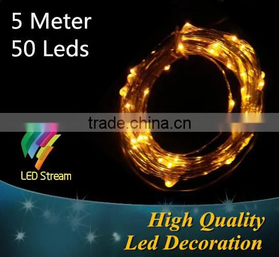 5M 50 leds Green starry string lights