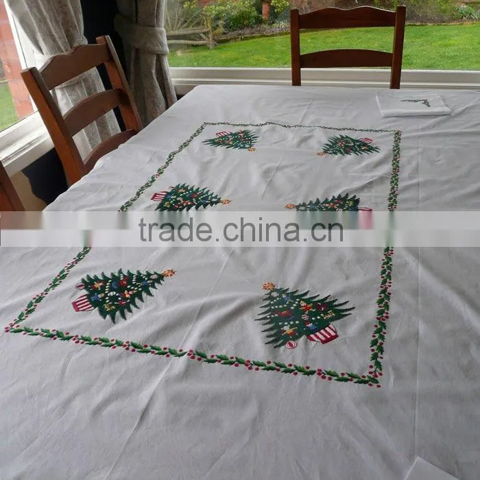 hand embroidery table cloth