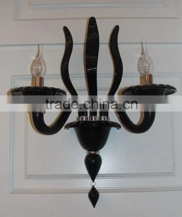 2015 European black glass wall lamps/wall light/wall sconces with UL