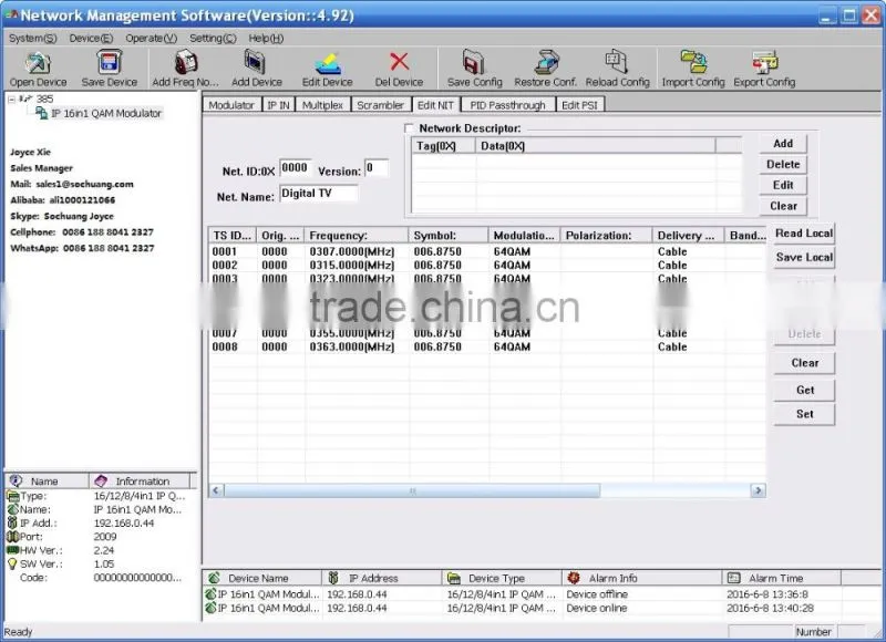 SC-4144 IP to QAM Modulator with MUX-Scrambler