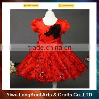 2016 Best selling cute girls princess tutu dress bright red wedding dress