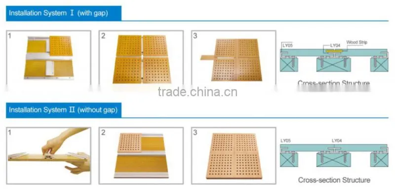 Sound Absorbing Perforated Wooden Acoustic Panel, Perforated Wood Acoustic Panels For Auditoriums, Perforated Acoustic Panels