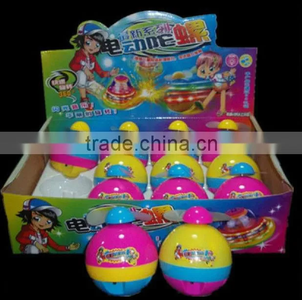 Plastic magic gyro fan spinning top with light music