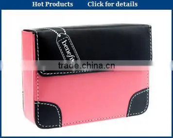 Linen cosmetic bag with lovely circle dot