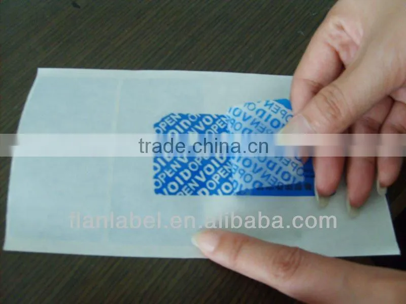Warranty void if removed label,tamper evident security label