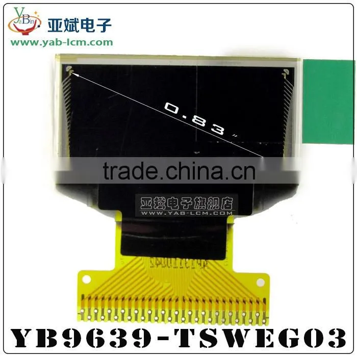 0.83 inch oled 96x39 monochrome lcd display module