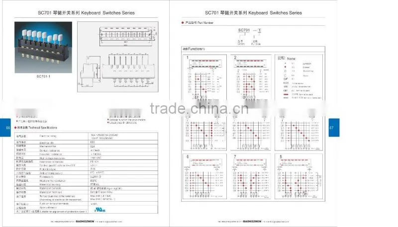 SC701 juicer push button switch