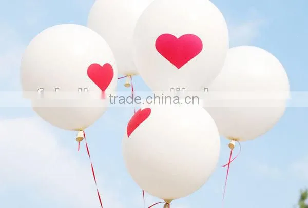 Wholesale 2014 new good quality Colourful wedding lighted Party decoration Balloons 12inch 3.2g heart printed latex balloon
