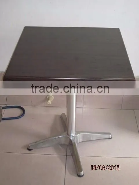restaurant furniture simple square dining coffee table aluminum leg table YT45