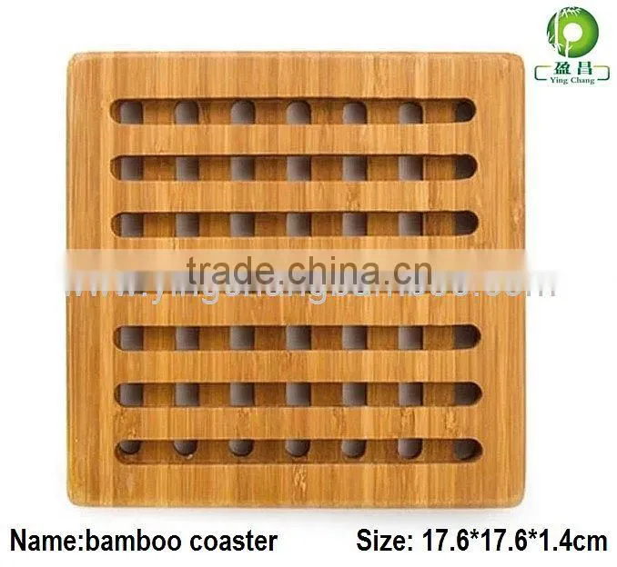 wood bamboo chrismas promotional carved coaster