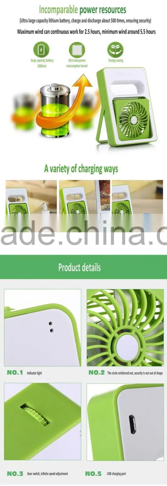 Wholesale Handheld Mini USB Fan rechargeable Desk USB Fan