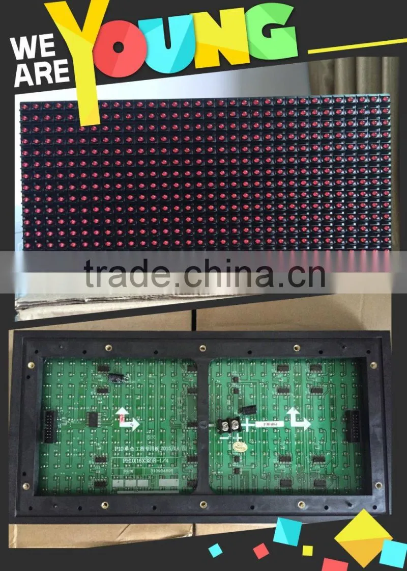 P10 RED color 320x160 outdoor module for led display screen water proof