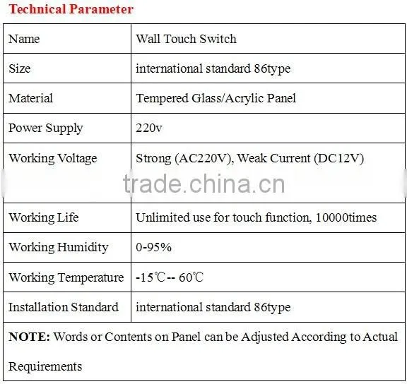 hotel electronic doorplate touch panel electrical doorbell doorplate with DND and Clean