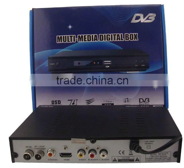 mpeg4 h264 scart dvb-t digital tv receiver