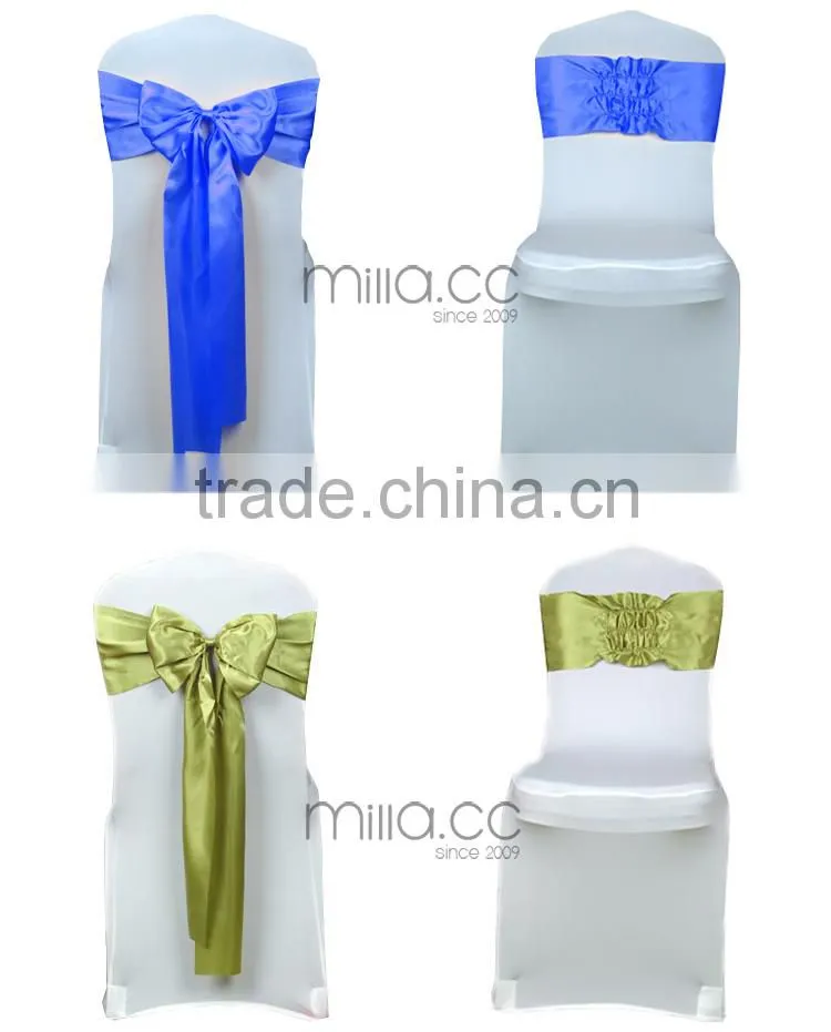 Satin elastic chair sash