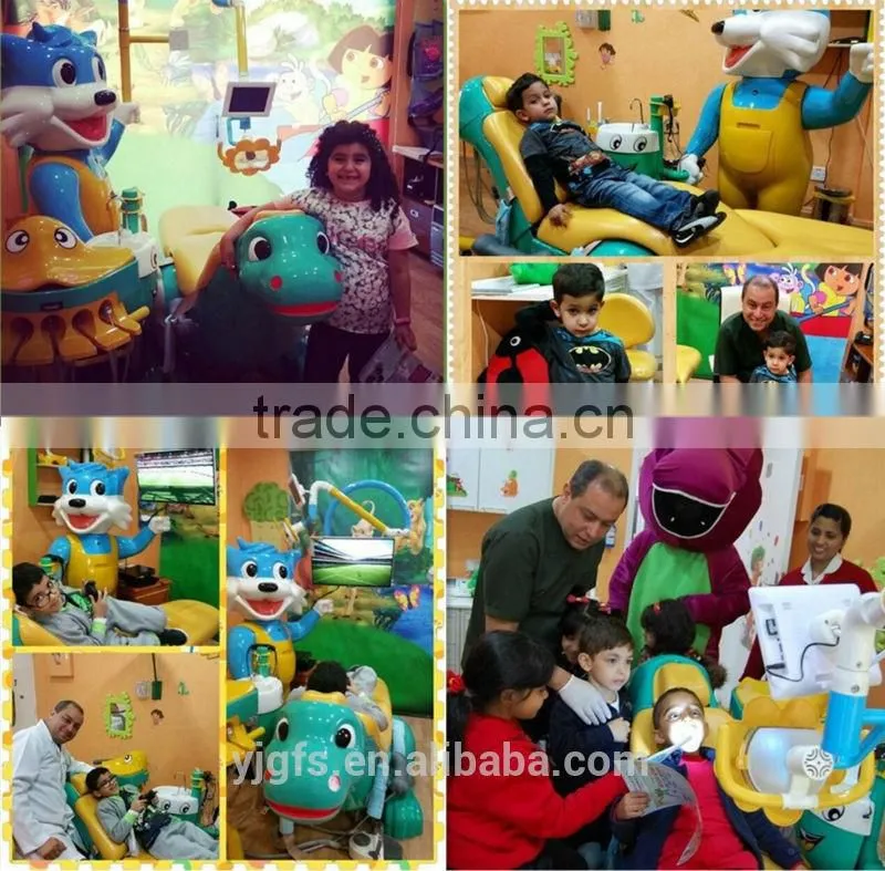 Lovely cartoon children dental chair, dental unit.