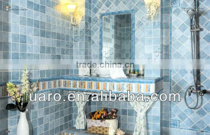 Glazed decorative vintage non-slip ceramic antique classic pattern stone tile