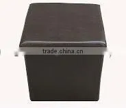 stronger!!Brown PU Leather folding storage ottoman