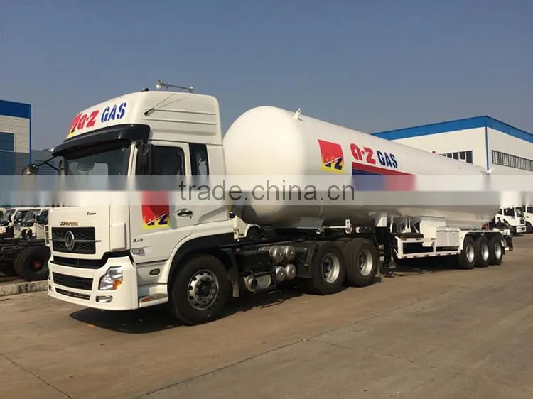 High performance 58.5m3 propane tri-axle lpg tank trailer
