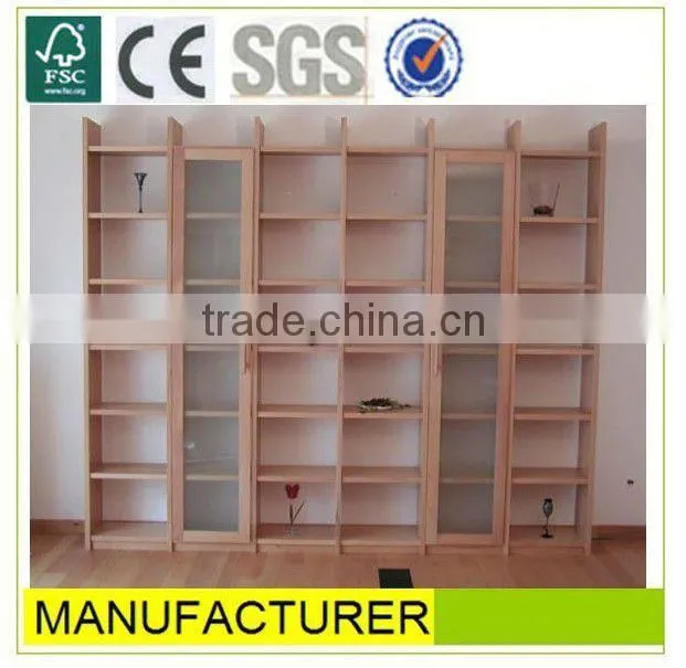 modern cheap white melamine MDF wood bookshelf