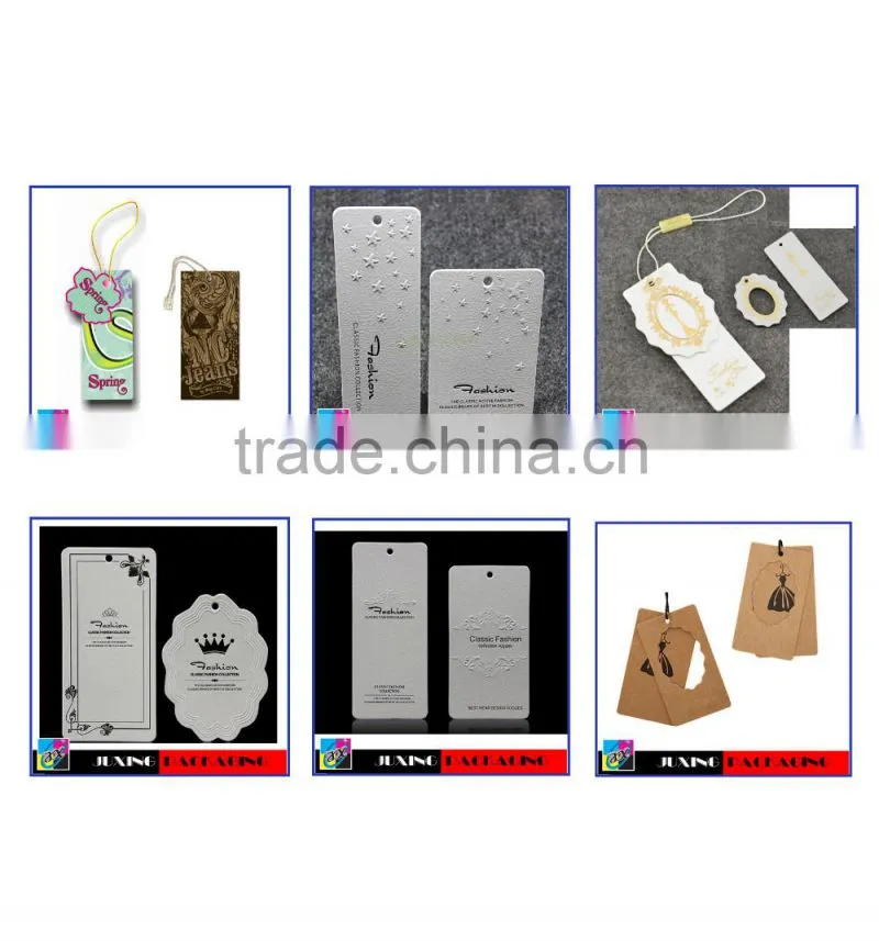 Professional factory custom hang tag string/hang paper tag for garment / jewelry tag / bracelet