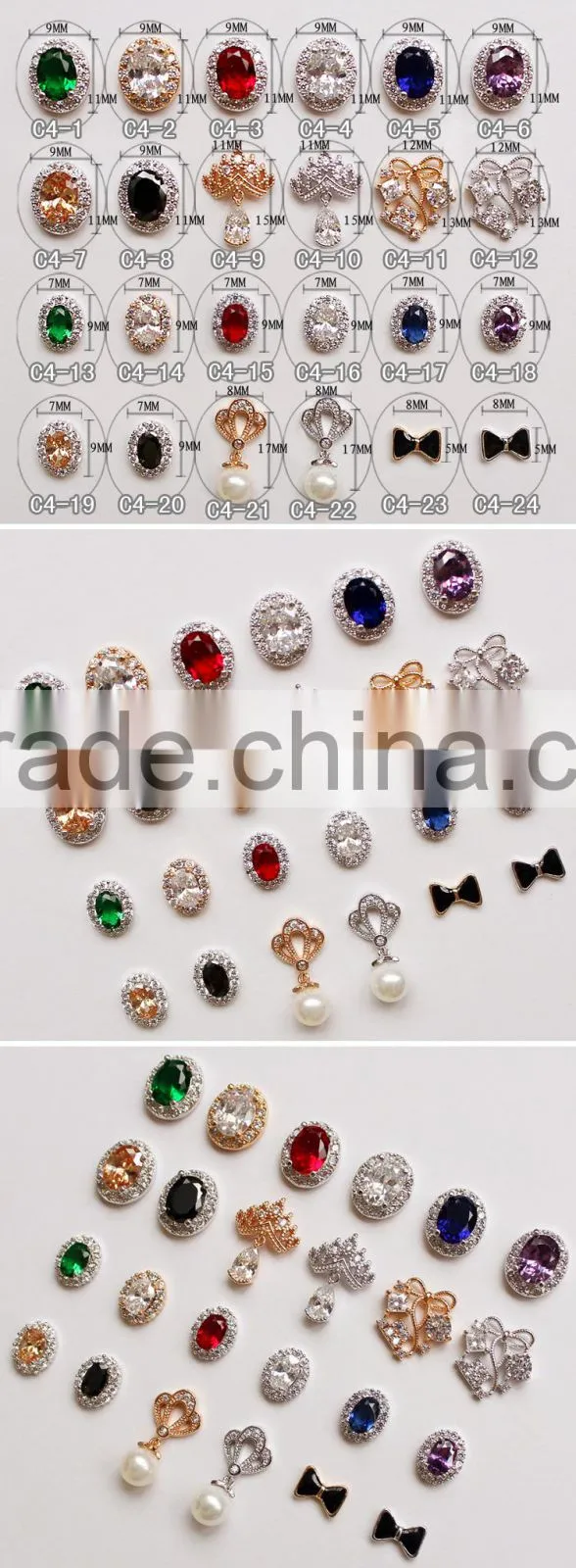 Nail Art alloy Jewery Rhinestone Stickers 3D Nail Metal Decoration