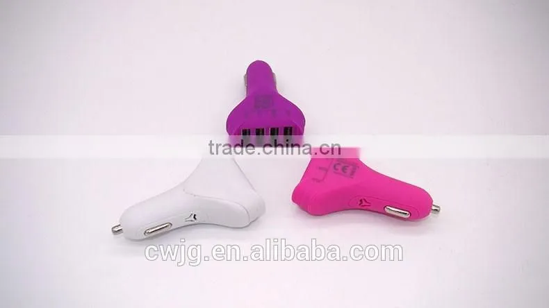 4.8A/6.8A Speed Fast Universal Portable Life 4usb Port Car Charger with colorful