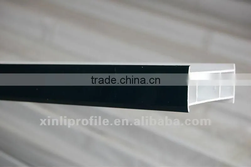 New Drill Design UPVC Profile with Shutter Tempered Glass Sliding Window